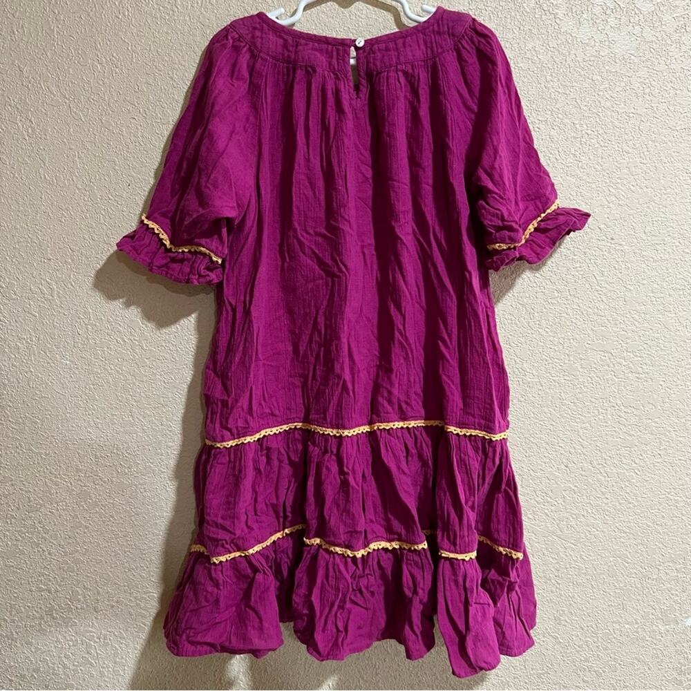Peek pink bohemian embroidered dress - Picture 5 of 6